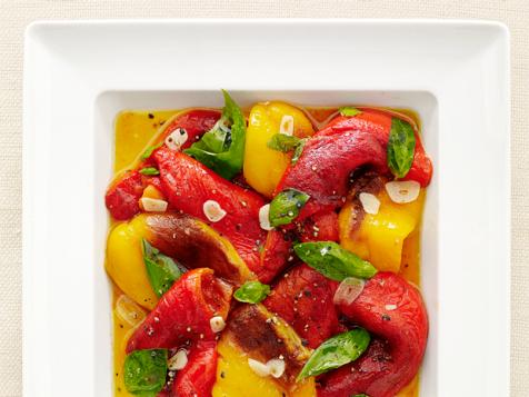 Roasted Peppers with Basil