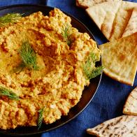 Sunny Anderson
Cooking Channel
Garbanzo Beans, Plain Yogurt, Olive Oil, Dill Leaves, Ground Cumin, Hot Paprika, Salt, Black
Pepper, Pita Pockets,Sunny Anderson
Cooking Channel
Garbanzo Beans, Plain Yogurt, Olive Oil, Dill Leaves, Ground Cumin, Hot Paprika, Salt, Black
Pepper, Pita Pockets