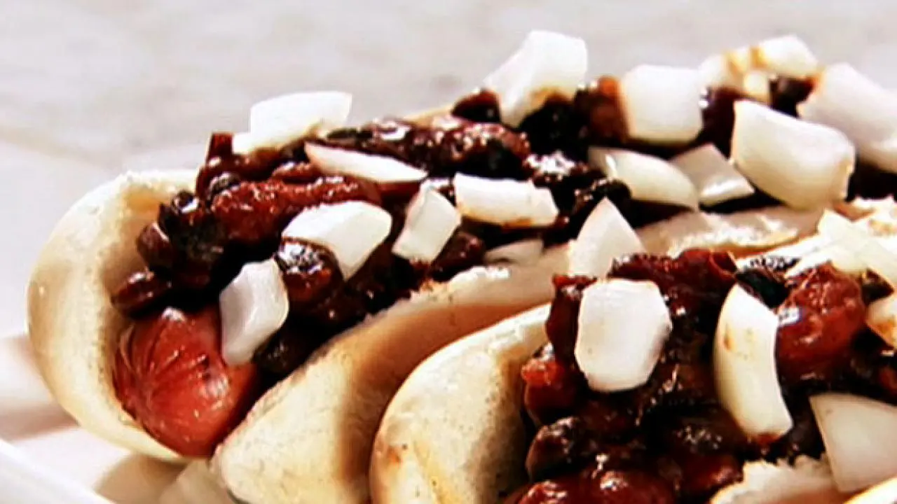 Three-Bean Chili Dogs