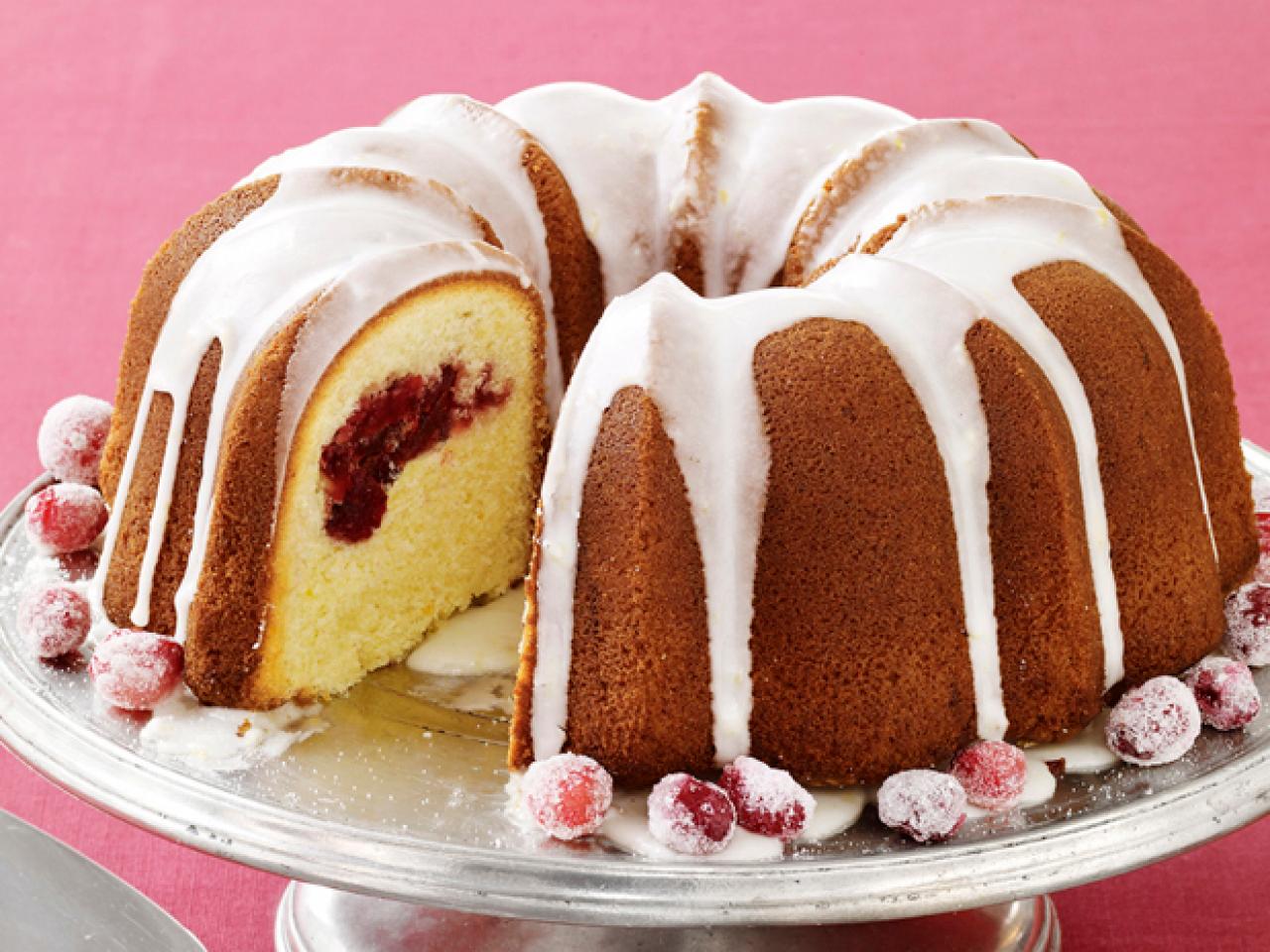 Pumpkin-Cranberry Bundt Cake with Cream Cheese Filling