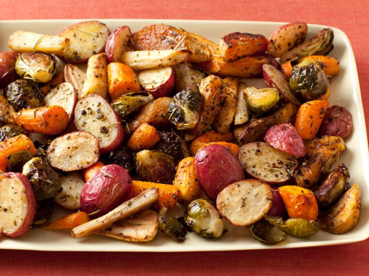 Roasted Potatoes, Carrots, Parsnips and Brussels Sprouts Recipe Giada