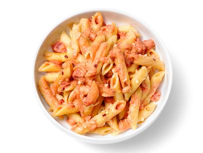 Close up of Pasta in a white bowl