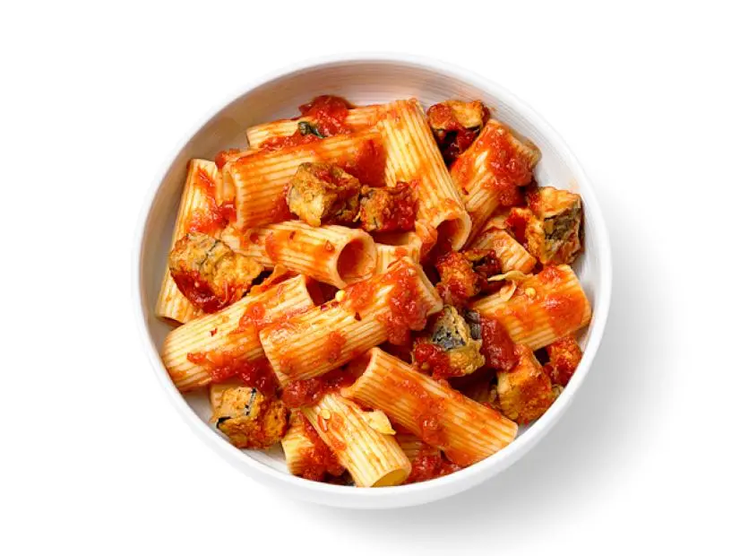 Close up of Pasta in a white bowl