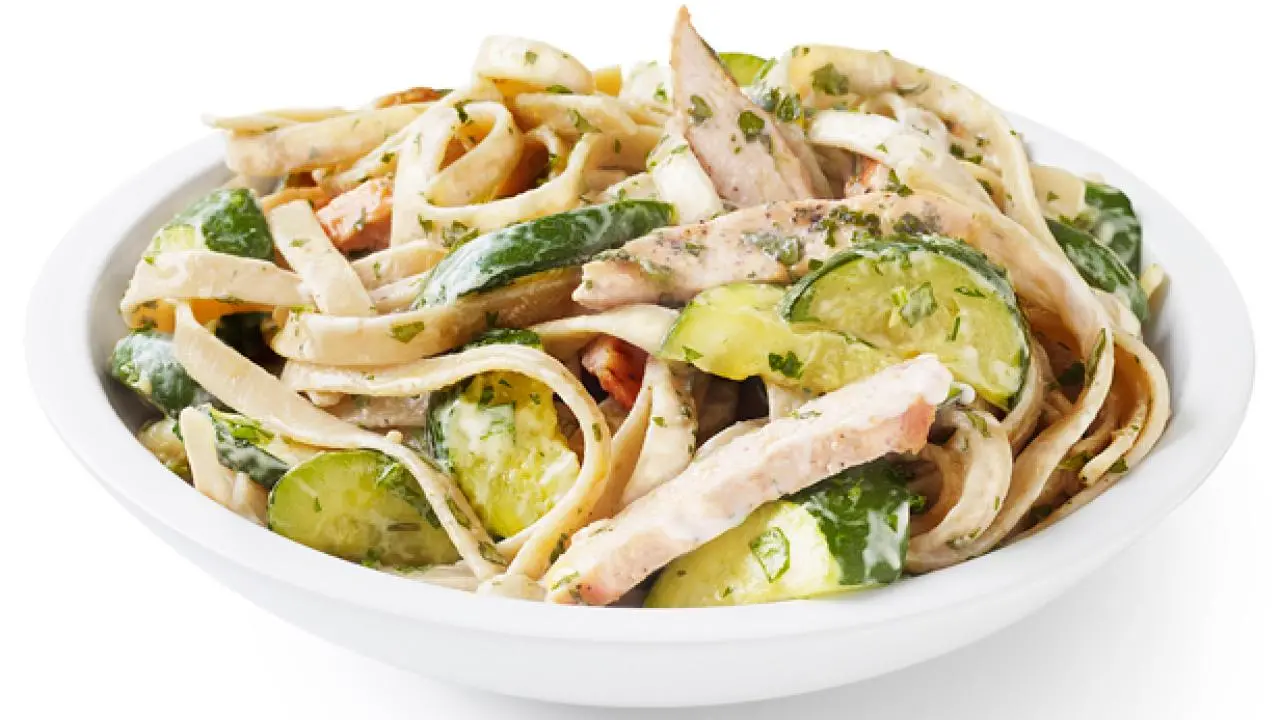 Chicken-Zucchini Alfredo Recipe | Ellie Krieger | Food Network