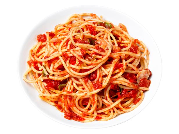 Close up of Pasta in a white bowl