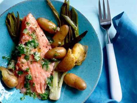 Slow-Roasted Salmon with Potatoes