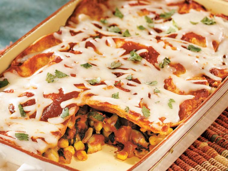 Layered Vegetable Enchilada Casserole Recipe Food Network