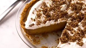 Pumpkin Pie with Cinnamon Crunch and Bourbon-Maple Whipped Cream