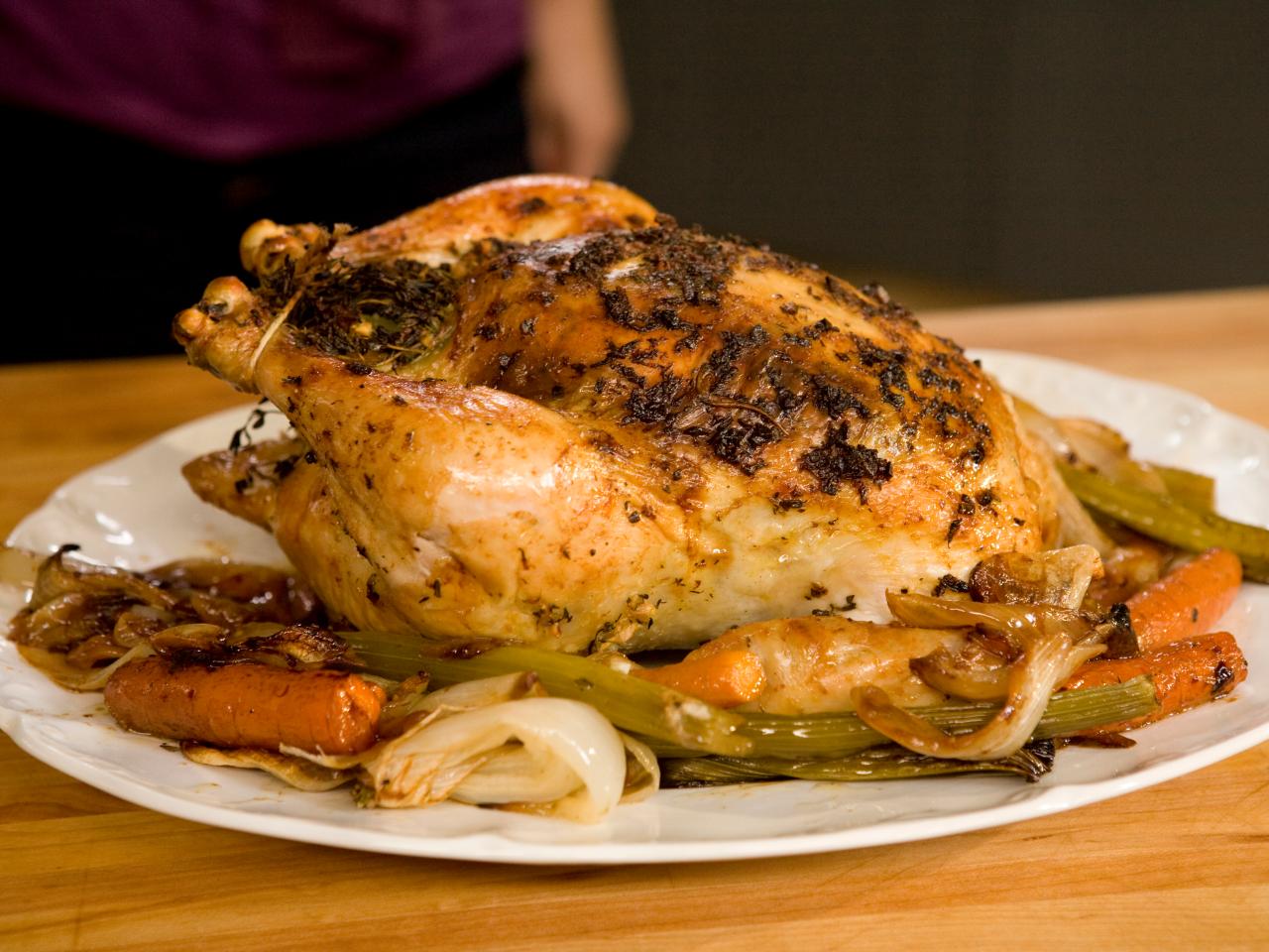 Lemon Garlic Oven Roasted Whole Chicken