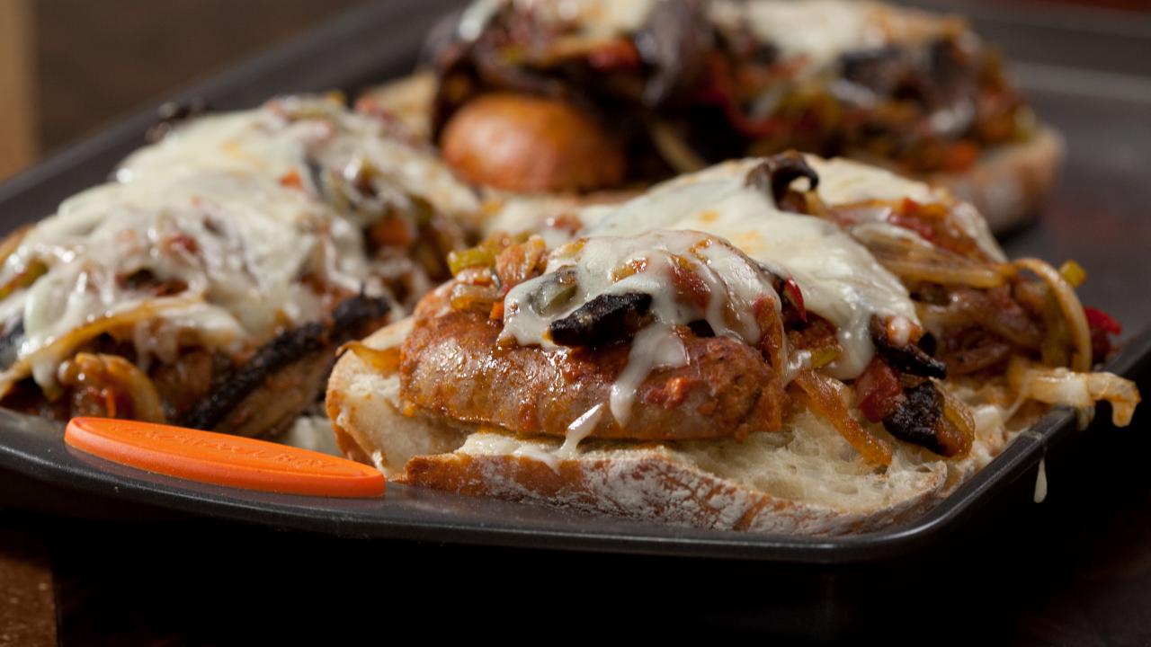 Open-Faced Sausage Sandwiches