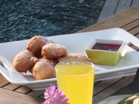 Lemon Ricotta Fritters with Fresh Berry Jam