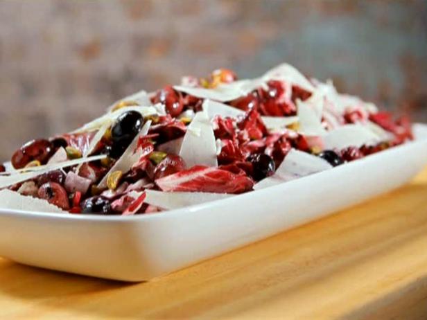 Countdown #5 Radicchio and Grape Salad with Pecorino and Pistachios