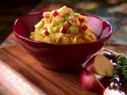 Marcela Valladolid's Roasted Acorn Squash and Garlic Mash from Great Side Dishes as seen on Food Network's Mexican Made Easy