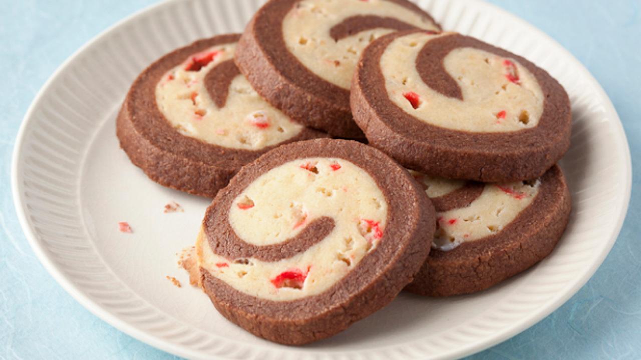 Choco-Mint Pinwheel Cookies