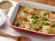 This breakfast dish was inspired by the Mexican dish, chilaquiles. By using baked tortilla chips, a mixture of eggs and egg whites and just a bit of sharp Cheddar and pepper jack, the fat is low while the flavor is high.