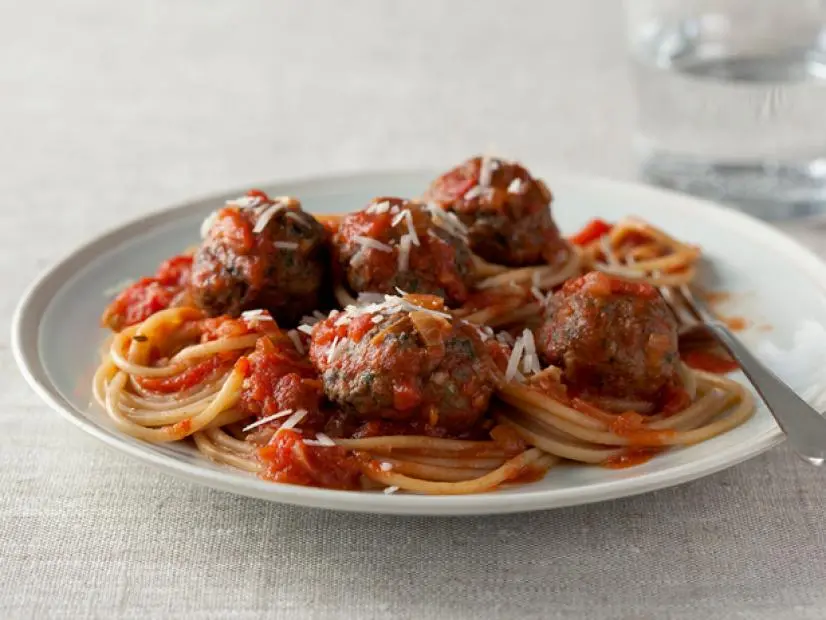 Lighter Spaghetti and Meatballs Recipe | Food Network Kitchen | Food ...