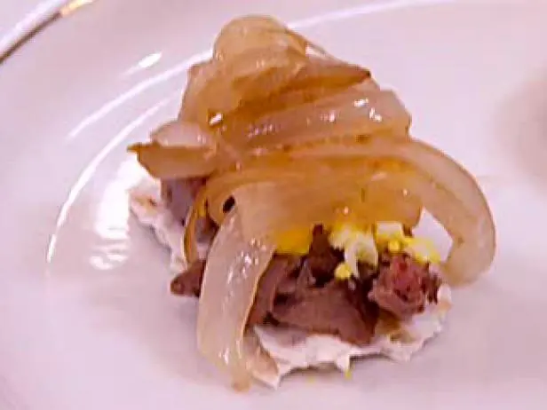 "What am I...?" Chopped Liver with Schmaltz Fried Onions Recipe | Food Network