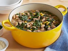 To get yourself through the week, cook up a pot of Giada De Laurentiis' veggie-packed White Bean and Chicken Chili recipe from Giada at Home on Food Network.