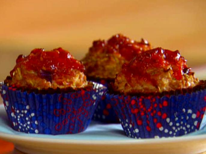 Turkey and Veggie Meatloaf Minis Recipe Cooking Channel Food Network