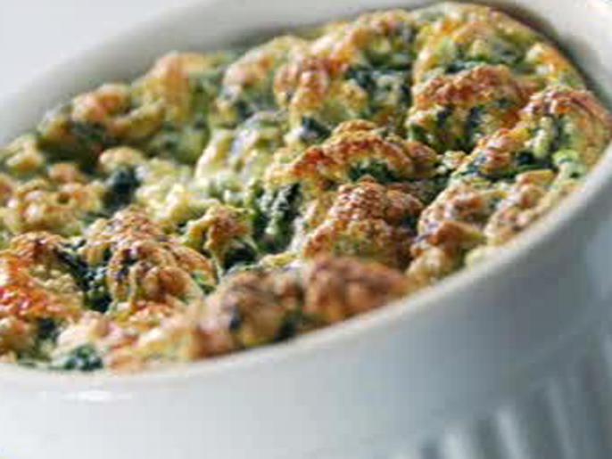 Online Round 2 Recipe Spinach and Cheese Souffle Recipe Sandra Lee