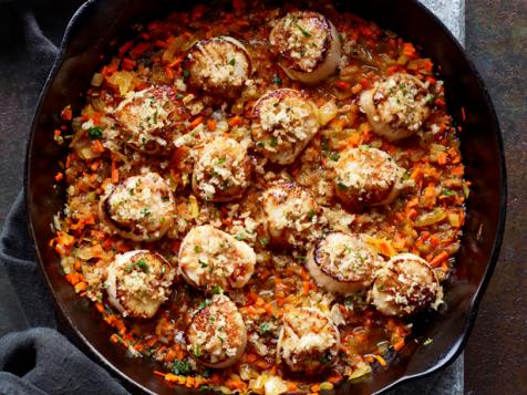 Saffron Scallop Gratin