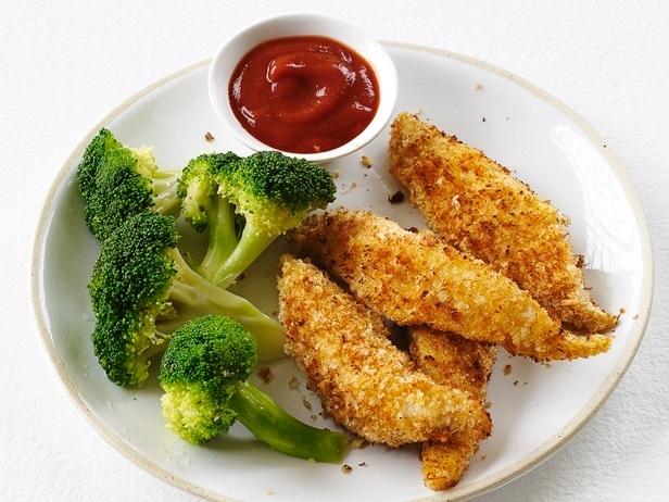chicken fingers with curried ketchup