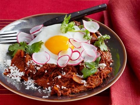 Chicken Chilaquiles With Fried Eggs