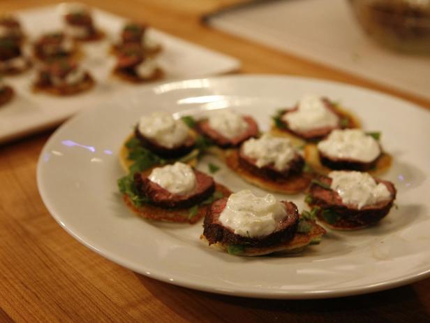 Marinated Lamb Shoulder Chops with Tzatziki, Arugula, and Feta