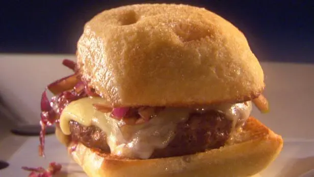 Tuscan Espresso Burger with Grilled Radicchio Slaw Recipe | Food Network