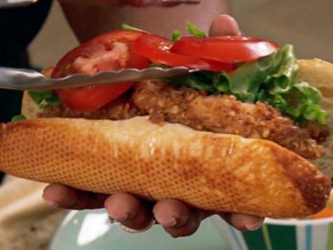Pecan Crusted Catfish Finger Sandwich