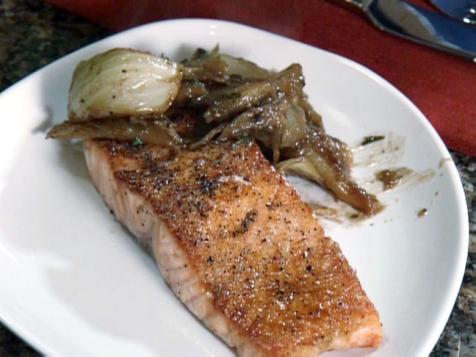 Glazed Salmon with Braised Fennel