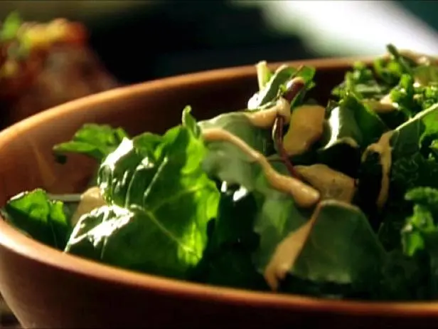 Italian Winter Greens with Pear-Walnut Dressing Recipe | Tyler Florence | Food Network