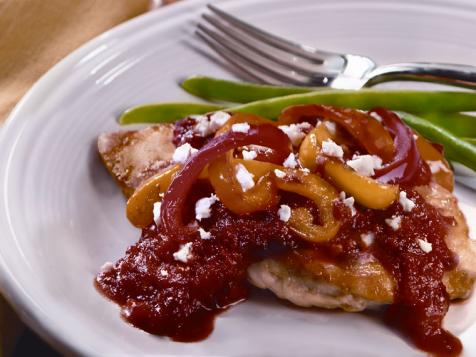 Chicken With Peppers and Goat Cheese