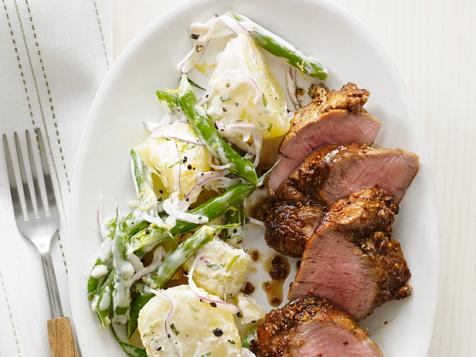 Pork with Potato-Bean Salad
