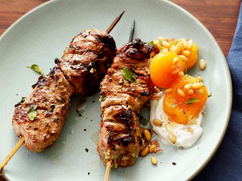 Pork Souvlaki with Honeyed Apricots