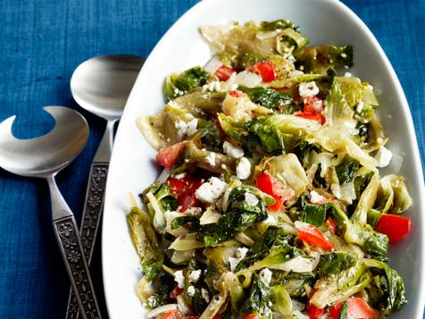 Stewed Escarole with Feta