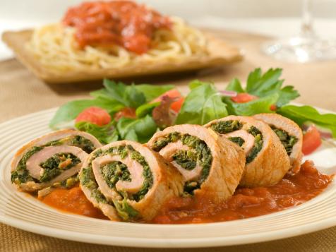 Spinach and Cheese Veal Rollatini