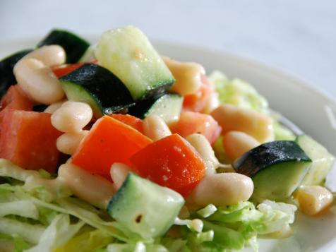 Online Round 2 Recipe - Cucumber, Tomato, and White Bean Salad