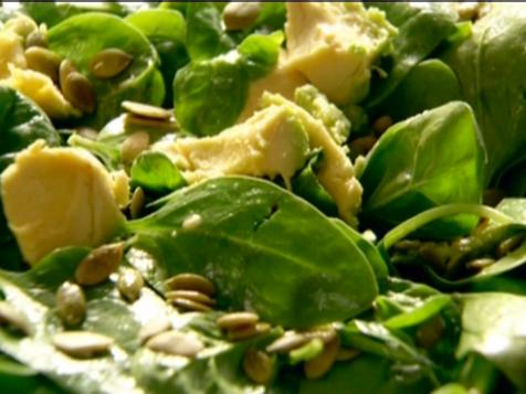 Baby Spinach, Avocado, and Pumpkin Seed Salad