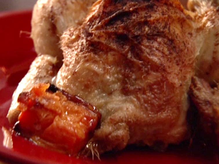 Roast Poussin/Cornish Hen and Sweet Potatoes Recipe Nigella Lawson