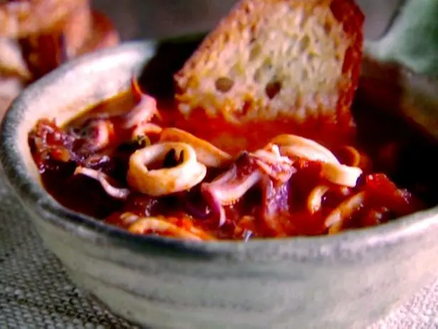 Calamari Stew with Garlic Toast Recipe - Chef's Resource Recipes