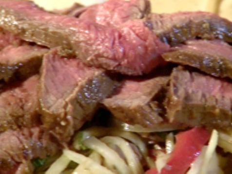 Kiawe-Grilled Flank Steak and Spicy Green Papaya Salad