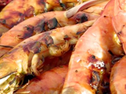 Sugarcane-Skewered Shrimp with Chile-Cilantro Rub Recipe