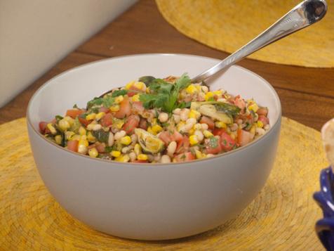 Roasted Corn and Brussels Sprouts Succotash