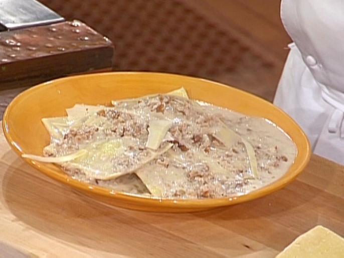 Goat Cheese Ravioli with Creamy Walnut Sauce Recipe Emeril Lagasse