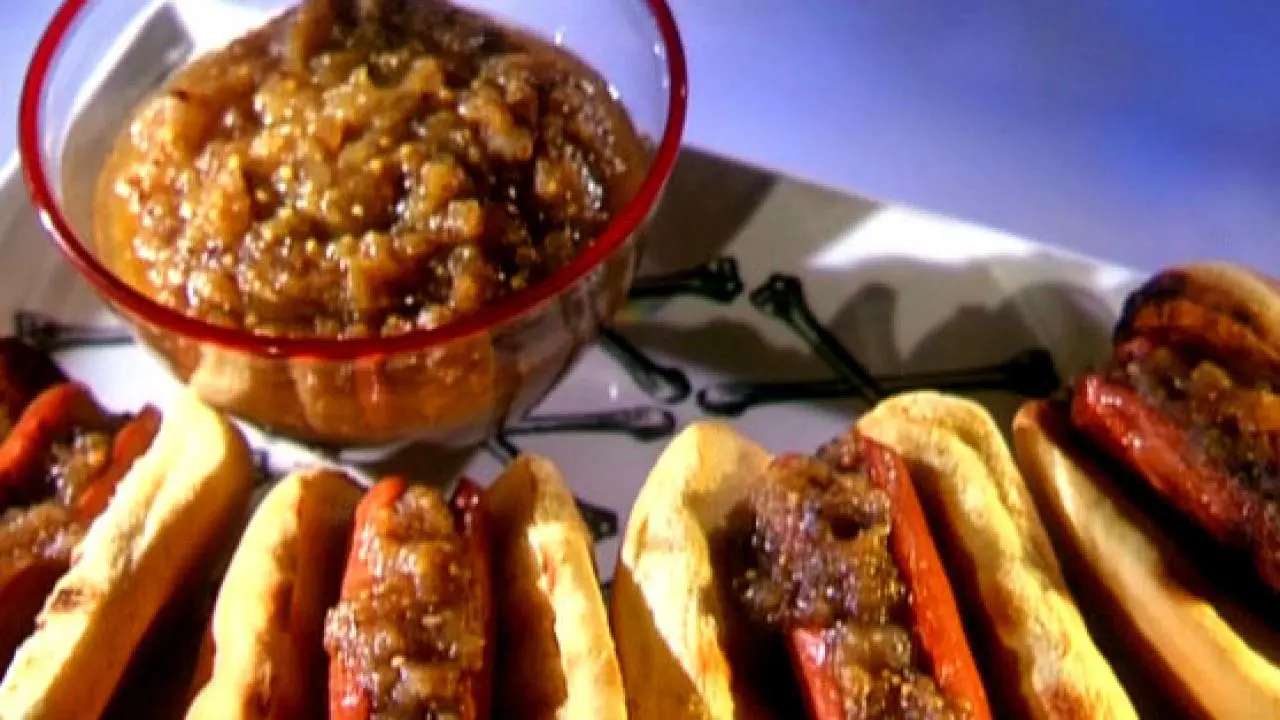 Green Tomato Chutney Dog