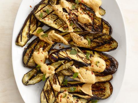 Grilled Eggplant with Peanut Dressing