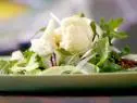 Pickled cauliflower salad is mixed with chanterelles and fennel.