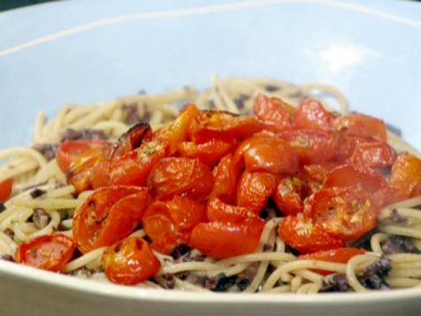Spaghetti with Tapenade Sauce and Roasted Tomatoes