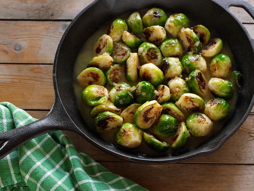 Slow-cooked Brussels sprouts